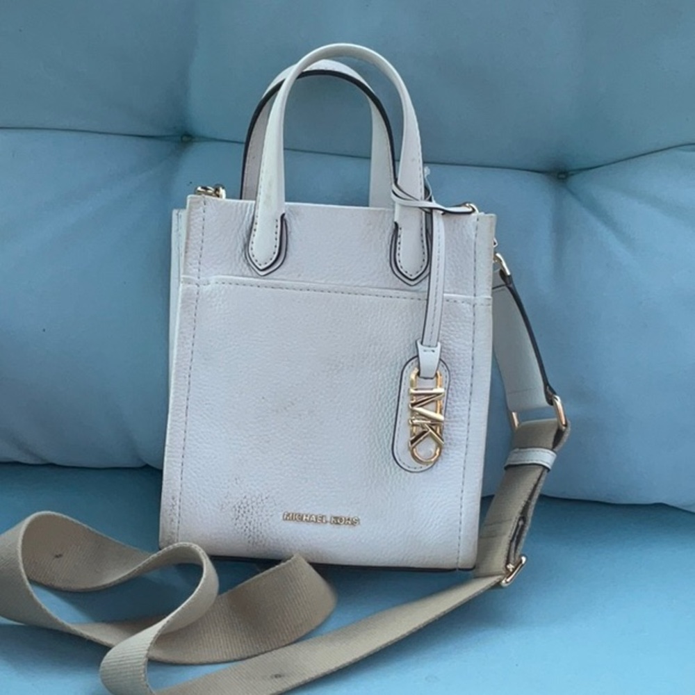 Michael Kors White Mini Bag Structured Elegance